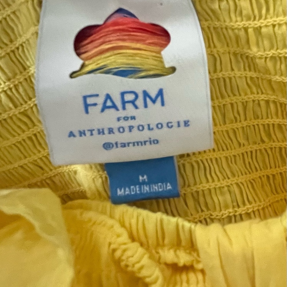 FARM Rio Yellow Midi Dress - Picture 13 of 13